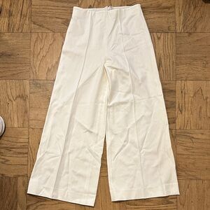 Rag & Bone Cream Wide-Leg Cropped Pants